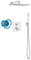 Roca T 2000 - Pack termostático empotrado para ducha, cuadrado . Griferias hidrosanitarias termostaticas. Ref A5D1088C00