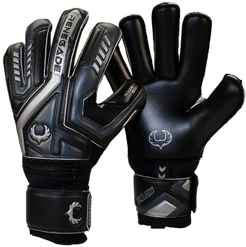 Renegade GK Talon Goalie Gloves with Microbe-Guard (Sizes 5-11, 3 Styles, Level 2) Pro Fingersaves, 3.5+3mm Hyper Grip | Glove for All Age-Levels | Grip, Protection, Comfort | Adults, Juniors, Kids