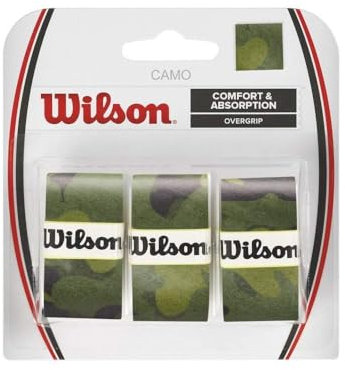 Wilson Camo Griffband, 3 Overgrips, Camouflage-Design, grün, WRZ470850