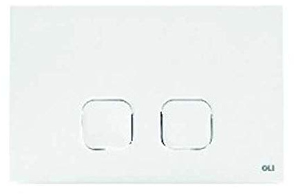 Betätigungsplatte Plain Dual Doppelauspuff weiß