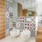 RE-COVERTILES - Adesivi per Piastrelle Bagno e Cucina 10 Pz 20x20 cm - PS00166 Decorazione murale in PVC impermeabile mattonelle mosaico stile cementine Azulejos
