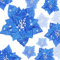 24 Stück Funkeln Weihnachtsstern Künstliche Weihnachten Blumen Weihnachtsstern Dekorationen Hochzeit Weihnachtsbaum Ornamente, 3/4/ 6 Zoll (Blau)