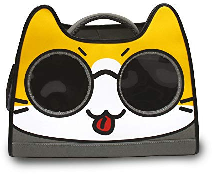 Croci Catmania Tomodachi - Trasportino per cani e gatti, Borza porta cane e gatto, Zaino da trasporto per animali, Taglia piccola, Arancione, 48x20x36 cm