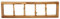 Brillibrum Design Garderobe aus Teakholz Äste mit Haken 4 Wandhaken Recyclingholz Kleiderhaken Teakholz Hängegarderobenleiste 80cm Länge (4 Haken)