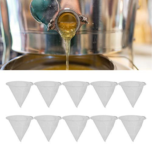 Zerodis 10PCS Honig-Extraktionssieb Filter Mesh Bag, Nylon-Honig-Siebe Honigbienenfilter-Verarbeitungsextraktions-Imkerei-Werkzeug