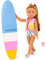 Glitter Girls Deluxe Puppe Surferin Tammy – Bewegliche 36 cm Puppe mit Puppenkleidung, Zubehör und braunen Langen Haaren zum Frisieren – Spielzeug ab 3 Jahren (8 Teile)