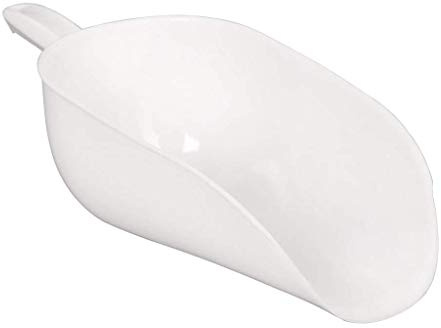 Tubayia Pala de plástico para piensos, harina, hielo, nueces, dulces, cereales, harina (blanco)