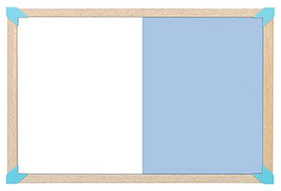 Whiteboard Einseitige Zweifarbige Spleißfarbe Trockener Löschbrett Holzrahmen Für Home Office Student Nachricht Memo Graffiti Lehre(Size:90X120CM,Color:Blau)