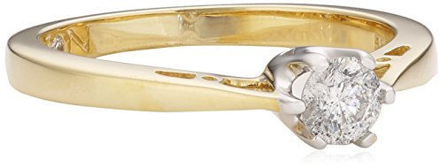 Diamonds by Ellen K. Damen Ring 585/- Gold Glänzend Brillant gelb 0,25ct. 317370015-4