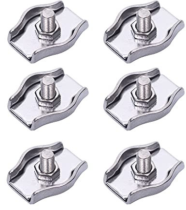 Lowats Simplex Drahtseilklemme 15 Stück M3 Seilklemme Drahtseilklemme Klemme Edelstahl Drahtseile Clip Kabel Klemme Seil Clip Drahtseil Seilklemme Klemme für Seile Drahtseile