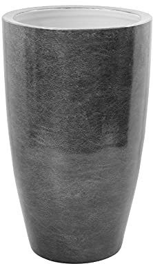 Fink MELUA Übertopf,Porzellan,grau-Silber Höhe 51cm, Ø 30cm 120006
