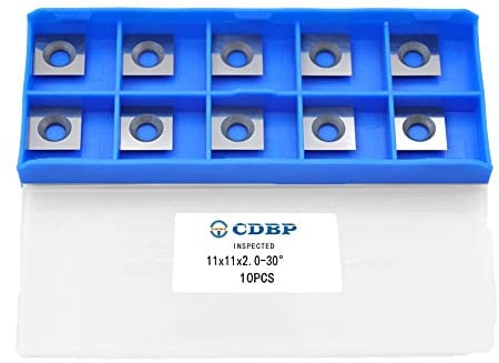 CDBP Inserti Quadrati 11x11x2.0mm per Tornio Legno,11mm Inserti in Carburo di Tungsteno per Pialla a Spirale e Utensili Falegnameria Professionale,10 Pezzi