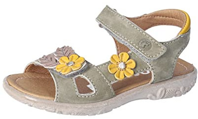 Ricosta Mädchen Riemchensandalen Cilla,Kinder Sandalen,WMS:Mittel,Sommerschuhe,Freizeitschuhe,offene Schuhe,eukalyptus (530),30 EU, Grün 530