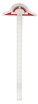 Holzbearbeitung Kantenlineal，Digitaler Winkelmesser,Woodworkers Edge Rule,Metall Holzarbeiter Kantenlineal Winkelmesser,Winkelmesswerkzeug Lineal (15 Zoll)