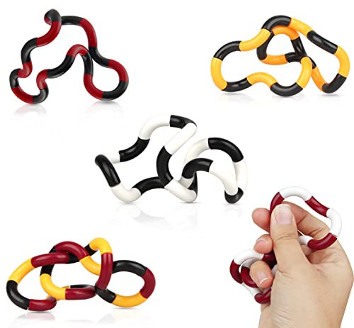Powmag 5 Stück Fidget Twister Handspielzeug, Hand Tangles Spielzeug, Wickelspielzeug, Stressabbau Twister Fidget Toy Hand-Augen-Koordinationsspielzeug, Autismus