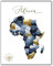 ShopHaven Afrikanische Dekoration, Afrika-Karte, Wandkunst, Afrika, Kontinent, Marineblau und Gold, 28,9 x 35,6 cm, ungerahmt – Dekoration für Büro, Zuhause, Schlafzimmer, Wohnheim, Geschenk