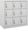 vidaXL 2X Schließfachschrank Spind Umkleideschrank Metallschrank Stahlschrank Fächerschrank Garderobenschrank Schrank Hellgrau 90x45x92,5cm Stahl