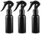 ZEOABSY Pack of 3 Empty 100ml Black Refillable Spray Bottles, 100 ml Aluminum Misting Bottles Black Trigger Sprayer for Cleaning, Gardening, Travel Beauty, Barber Shop Essential + 1 x Funnel