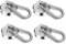 GothicBride Pack of 4 Magnetic Hooks 30 kg Pulling Force Magnet Hooks Heavy Duty, Strong Magnetic Hooks with Rotating Carabiner for Kitchen, Bathroom, Lockers (4)
