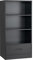 COSTWAY Wooden Bookcase, Freestanding Storage Bookshelf Cabinet with 3-Tier Open Shelves & Drawer, Display Rack Shelving Unit Cupboard for Living Room, Bedroom, Hallway and Office (Black)