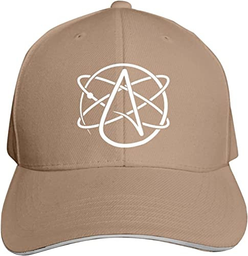 LOUJIN Atheist Atom Symbol Hut Baseball Cap Ente Zunge Kappe Outdoor Kappe Mode Schwarz, Fotofarbe, One size