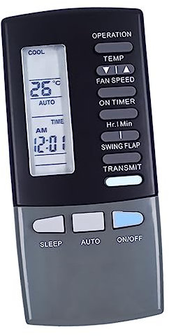 Hemobllo Telecomando Condizionatore d'Aria Compatibile 1 Pezzo Grigio Accessori per Uso Prolungato e Risparmio Energetico