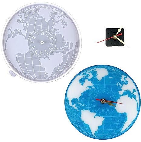 JAWSEU Uhr Gießform Silikonform, DIY Handwerk Epoxy Transparente Uhr Silikon Harz Flüssige Form DIY Schmuckherstellung Werkzeuge Handwerk Anhänger Römische Ziffern Uhrform Epoxidharz Form