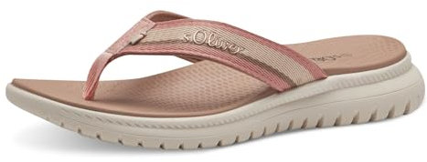 s.Oliver Damen Zehentrenner mit dicker Sohle Bequem, Rosa (Rose), 39 EU