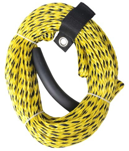 ISTOVO 60FT Zugseil für BåTliv Heavy Duty Wasserski-Seil 1-3 Personen für Schlepper, Zugseil für Kneeboard