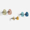 Giallobus - Appendiabiti da Parete - Harmony Color 02 - Kit 6 pz - Vetro Acrilico - Kit 6 PCS. - Palette Colours 02 - Ganci attaccapanni e Accessori da Muro Decorativi