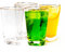 Bec's Designs Trinkwasserglas Highball Tumbler Handhammer Glas mit Goldrand