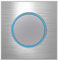 Circle 1/2/3/4 gang 2 way Push Button Wall Light Switch Glass Step Light LED Indicator (grey aluminum 1 gang 2 way)