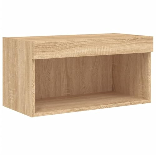 vidaXL TV-Schrank mit LED-Leuchten Sonoma-Eiche 60x30x30 cm