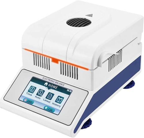 LNNLOO Tester di umidità da Laboratorio di Precisione LCD Leggibile, Analizzatore di umidità Alogeno Digitale, Lampada Alogena Ad Alta Efficienza,100g/0.001g