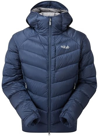 Rab Glaceon Pro Daunenjacke für Herren, leichter Daunenmantel zum Wandern, Klettern und Bergsteigen, Tempest Blue, L