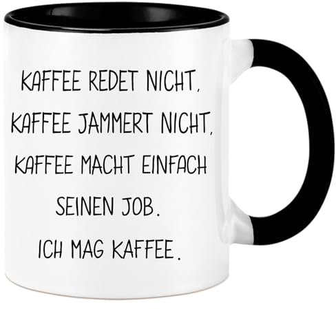 Diztoud Kaffeetasse Geschenk, Kaffee Geschenk, lustig Tasse mit spruch Kaffee macht einfach seinen Job, Geschenke für Arbeitskollegen, Chef, Büro, Abschiedsgeschenk Kollegen, 325ml Keramik Tasse