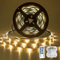 LED Streifen Batterie - 5 Meter 150 LED Batterie led Streifen für Deko Schneidbar, Led band mit 8 Modi IR Fernbedienung Batteriebetrieben Wasserdicht, Fernbedienung (Warmweiß) [Energieklasse A+]