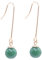 NILUXE DESIGN -Damenohrringe Naturstein - Hängende Ohrringe mit Halbedelsteinen - Ohrringe aus Steinen und Edelstahl - Verschiedene Halbedelsteine Glücksbringer-Anhänger (Grüner Jade-Gold)