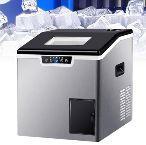 Ice Maker Machine Countertop, 88lbs in 24H, Ice Ready in 5-10 Mins, 3 Ice Cube Sizes, Self Cleaning, Portable Ice Cube Maker, Home/Kitchen/Office/Bar