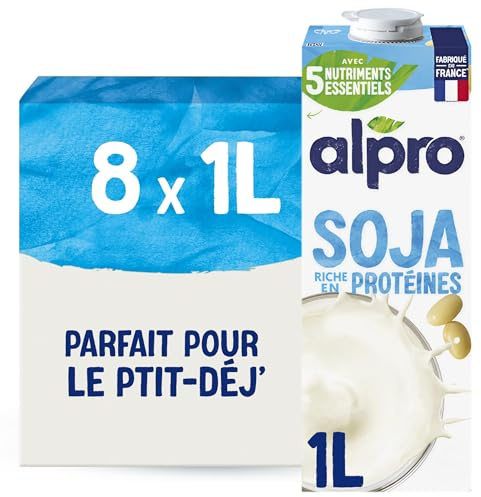 Alpro - Boisson végétale - Soja - 1L - Lot de 8x1L
