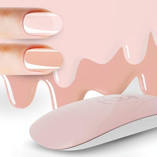 BOTÉ Starterset zum Vorteilspreis: 2x20 UV Gel Strips inkl. UV-Lampe - haftfeste Nagelfolie UV - Dermatest sehr gut - UV Gel Streifen, UV Nagelfolien selbstklebend (Starter Nude)