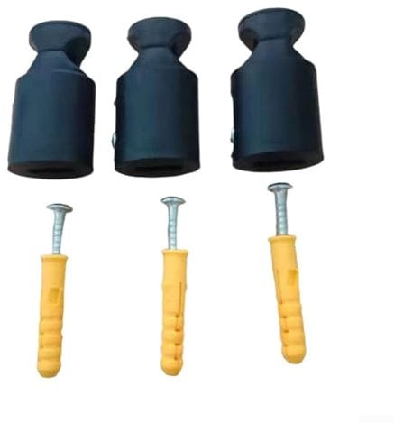 Towel Rail Accessories Set of 3 Adjustable Black Plastic Radiator Brackets for Your Bathroom Needs (black)