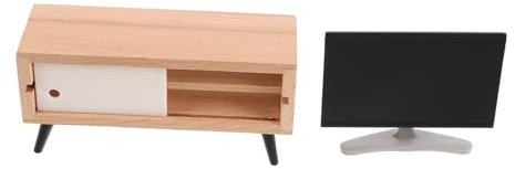 Generisch Miniatur-Fernseher Und Tv-Schrank Im Maßstab 1:12, Puppenhaus-wohnzimmermöbel, Mini-tv-ständer Für Puppenhaus-Dekoration, Kleines Tv-Set Für Kinder, Spielspielzeug,
