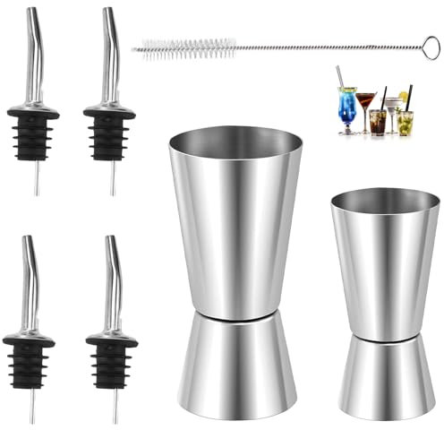 2 Pcs Shot Measures for Spirits, Jigger, Wine Measure for Bar Home Wine Measurements