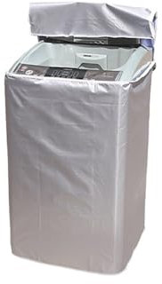 Waschmaschinenabdeckungen 2 Stück Waschmaschinen-Abdeckung, Polyester, wasserdicht, Toplader-Wäschetrockner-Abdeckung, Sonnenschutz, Wäsche, silberfarbene Beschichtung Für Zuhause(58x60x90cm)