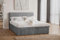 Kaiser Möbel - Boxspringbett 160x200 cm - Bett mit Bettkasten, Matratze H2 Mittelweich und Topper - Hohe Kopfstütze, 2 Matratzen und 2 Bettkästen - Polsterbett Trento, Plüsch Cord Velo Dunkelgrau