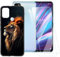 ESACMOT Coque motif lion compatible avec Wiko View 5 + [2 Pack] Protecteur d'écran en verre trempé antichoc Coque pour Wiko View 5 Plus (6,5 pouces)