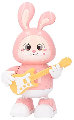Enlybee Danse Bunny Robot Electric Cute Cartoon Dancing Dancing Bunny Model for Kids Party Decor Charming Cartoon Design (Rose)