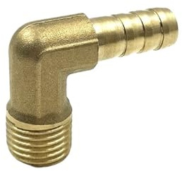 Raccord de tuyau cannelé, Lot de 2 raccords cannelés en laiton for tuyau Pagoda, diamètre intérieur 6-25 mm, filetage mâle BSP 1/8-3/4 po(Pl,8MM BARB-3/8)