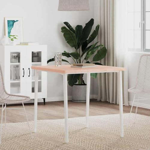 Owoxanthellate Eckige Tischplatte 70x70 cm Massivholz Buche 2,5 cm Stärke Moderne Schreibtischplatte & Basteltisch Platte für Esszimmer Büro Küche Gaming und DIY Arbeitsplatz